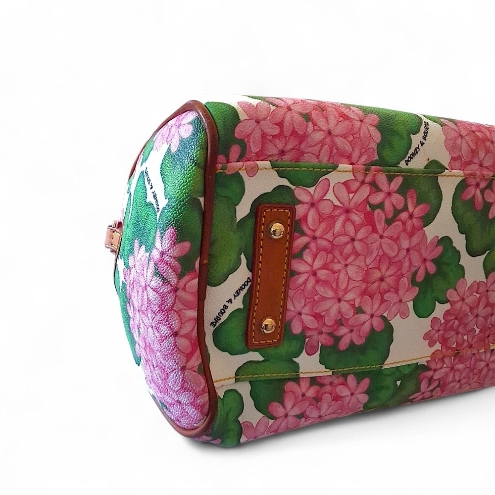 Dooney & Bourke Geranium Floral Satchel Boston Bag - Picture 9 of 16